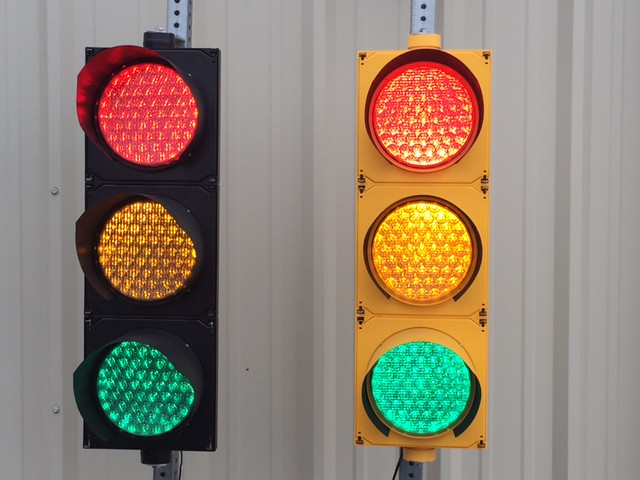 Two traffic lights