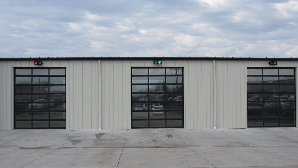 Garage with traffic signals