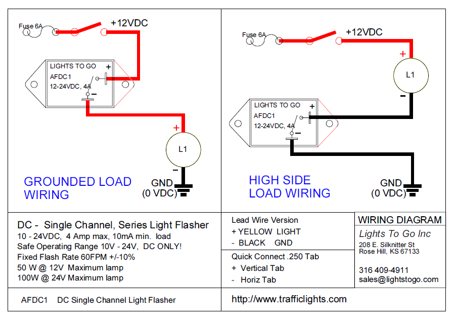 AFDC1 DC Single Light Flasher