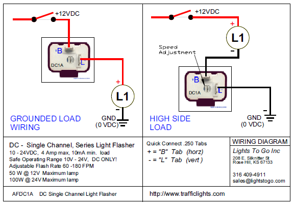 AFDC1A DC Single Light Flasher