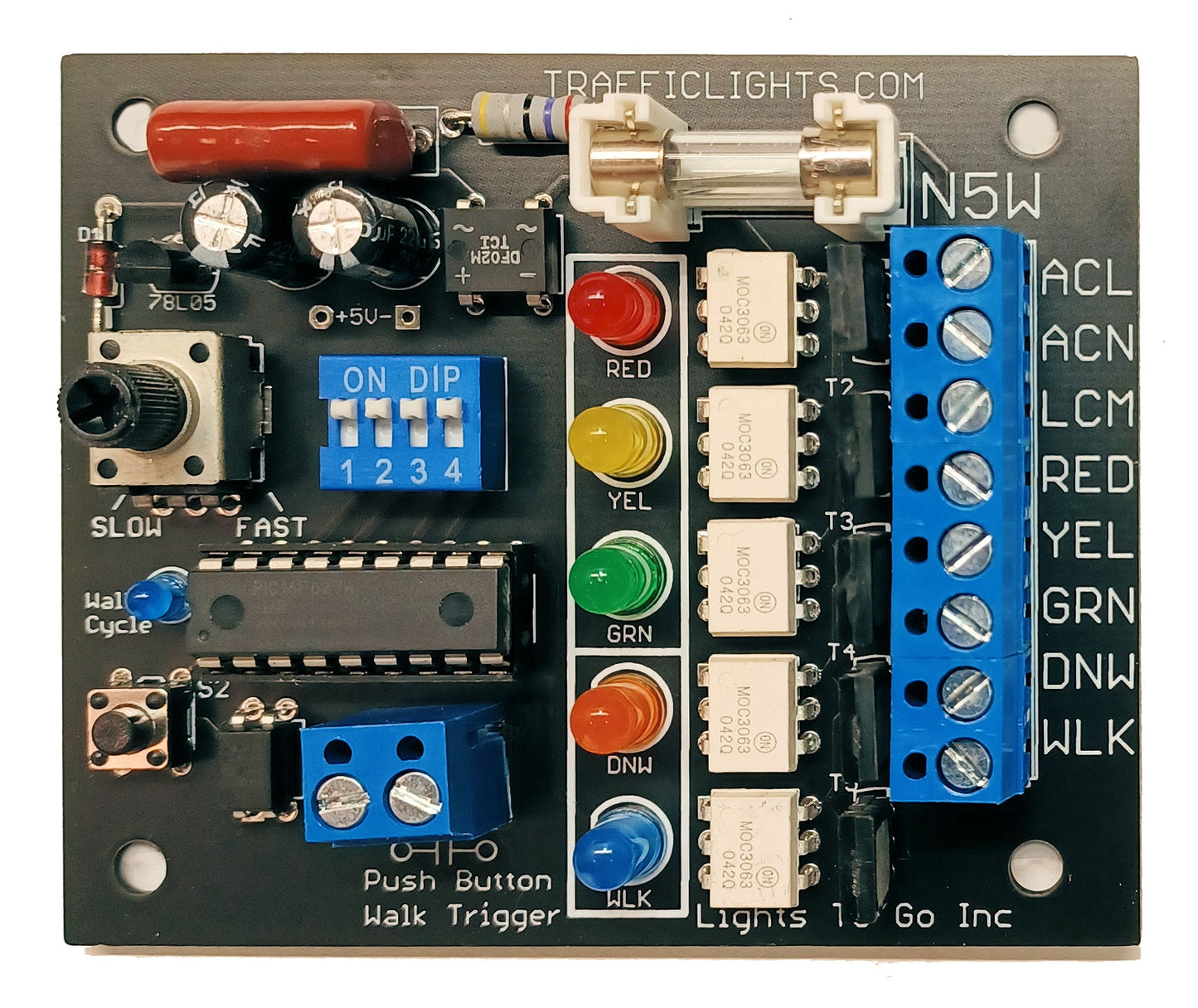 N5W - 5 light control with walk/dontwalk