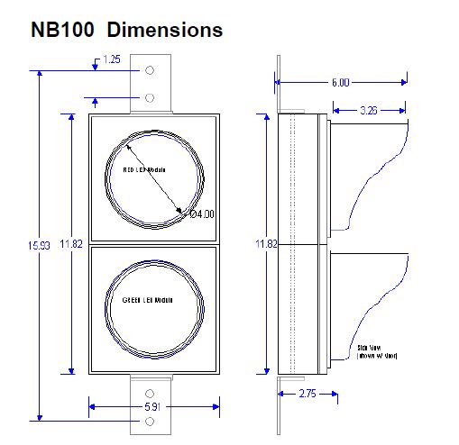 NB100 RG DC LED Signal